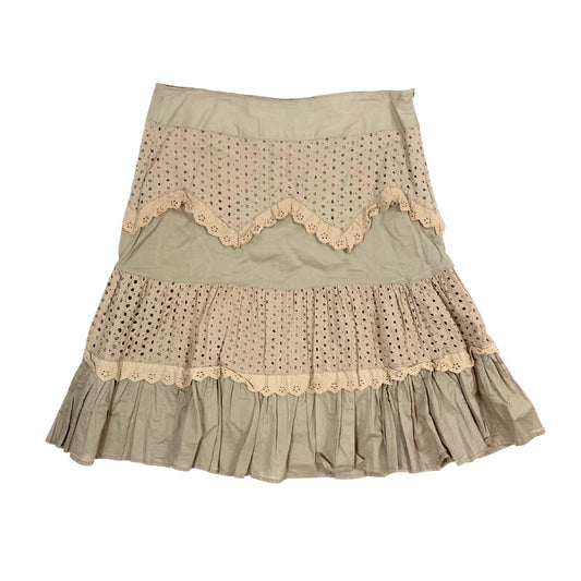 Vintage 2000s Y2k Candie’s Beige Midi Skirt